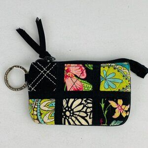 Vera Bradley Spectator Collection Patchwork Floral Logo Keychain Coin Case